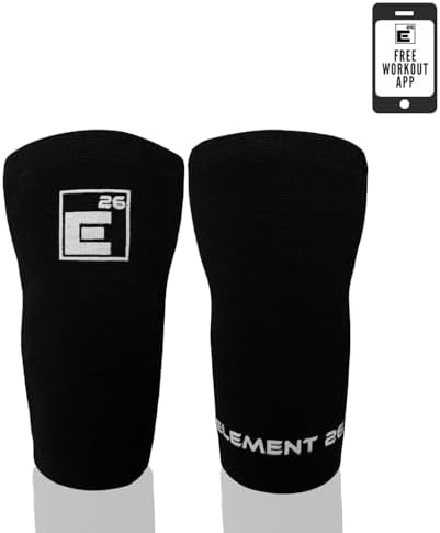 Element 26 Agility Knee Compression Sleeve - 1 Pair (3mm) Compression Knee Sleeve - Knee Support for Working Out - Running & Weight Lifting Knee Sleeves | For Men & Women (Small, Black)