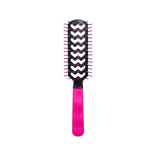 Cricket Static Free Fast Flo Color Vent Hair Brush - Quick and Blow Drying, Detangling, and Frizz-Free Styling - Anti-Static Bristles, Ideal for All Hair Types, The Alibi (Pink)