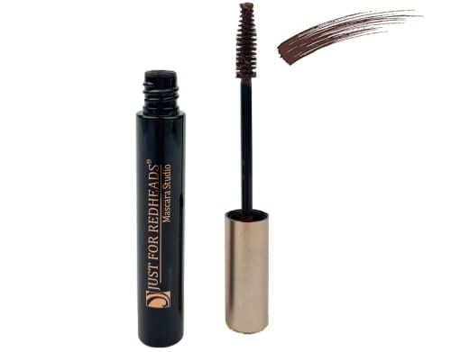 Just for Redheads Mascara Studio - Lashes Volumizer for Women - Lengthening & Defining Lashes, Smudge-Proof, Water Resistant - Made in the USA (GingerBrown)