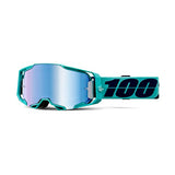 100% ARMEGA Premium Protective Sport Goggles with Ultra HD Lens & Nose Guard (Esterel - Mirror Blue Lens)