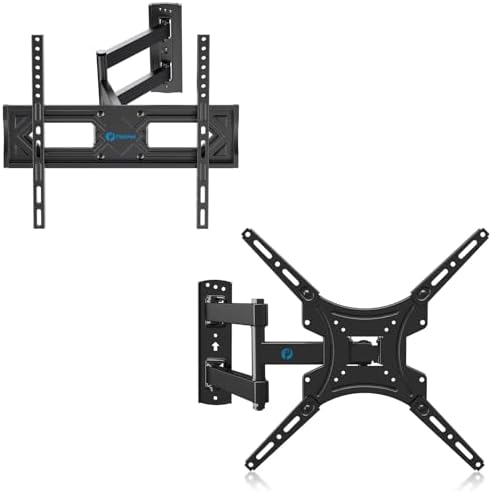 Pipishell Full Motion TV Wall Mount for 26-60 Inch Flat Curved TVs & Full Motion TV Wall Mount for Most 26-55 Inch TVs