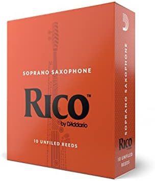 D'Addario Woodwinds - Rico Soprano Sax Reeds - Soprano Saxophone Reeds - Soprano Reeds Crafted for Beginners, Students, Educators - Strength 1.5, 10-Pack