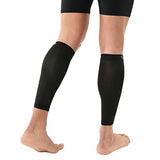 Copper Compression Calf Sleeves for Shin Splints, Varicose Veins, Arthritis, Sprains, Running, Cycling - Men & Women - 1 Pair