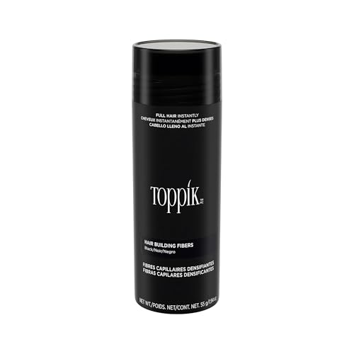 Toppik Hair Building Fibers, White, 55g | Fill In Fine or Thinning Hair | Instantly Thicker, Fuller Looking Hair | 9 Shades for Men Women