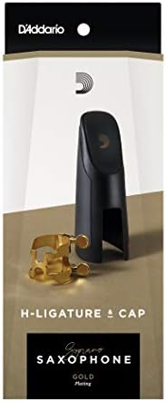 D'Addario Rico H-ligature and Cap for Saxophone Soprano,HSS1G