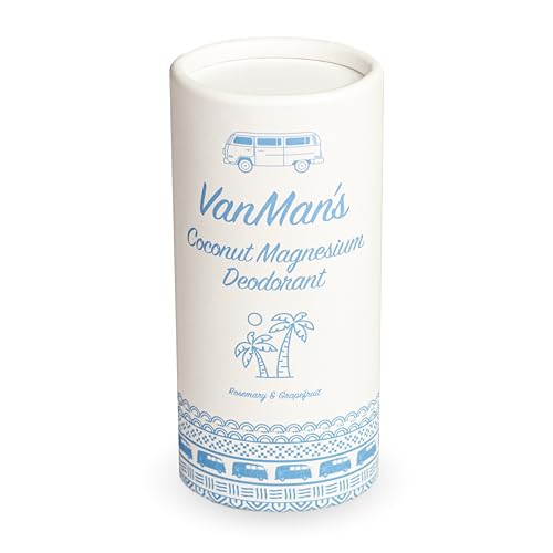 Vanman’s - Coconut and Magnesium Deodorant Stick for Delicate Skin - Odor Control for Underarms - Magnesium Deodorant for Women and Men - Personal Care Products - 2.5 oz