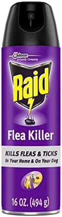 Raid Flea Killer, Kills Fleas, Crickets, Roaches, Silverfish and Ticks, Use in Your Home or on Your Dog (1 Pound (Pack of 6))