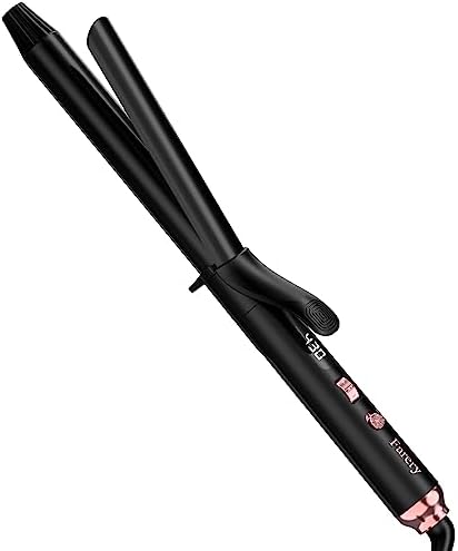 Long Barrel Curling Iron 1 Inch, Extra Long Curling Iron for Thin Hair, Ceramic Curling Iron Infused Argan Oil & Keratin, Long Lasting Styling, 11 Adjustable Temp, Include Clips & Silicone Pad