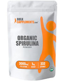 BULKSUPPLEMENTS.COM Organic Spirulina Powder - Superfood Powder, Green Spirulina Powder, Spirulina Organic - Vegan-Friendly, 3000mg per Serving, 1kg (2.2 lbs) (Pack of 1)
