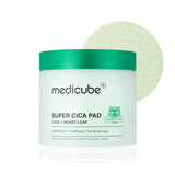 Medicube Super Cica Facial Toner Pads (70 Pads) - 88% Centella Asiatica Pads to Soothe Sensitive Skin - Infused with Heartleaf for Deep Hydration and Improvement of Damaged Skin - 100% Vegan Ceritifed