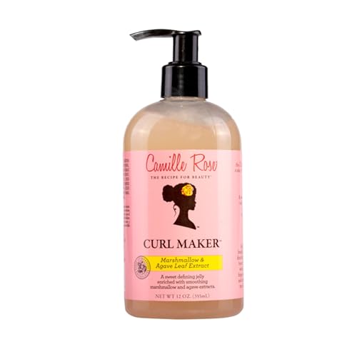Camille Rose Curl Maker, Smoothing and Nourishing Curly Hair Gel with Aloe, for All Hair Types and Textures, 12 fl oz