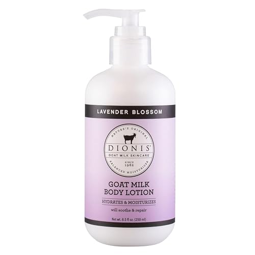 Dionis Goat Milk Hydrating Skincare Scented Cream, Rich & Creamy Daily Moisturizing Lavender Blossom Spice Body Lotion For Dry Skin, Made in the USA, Cruelty-Free & Paraben-Free, 8.5 oz Bottle