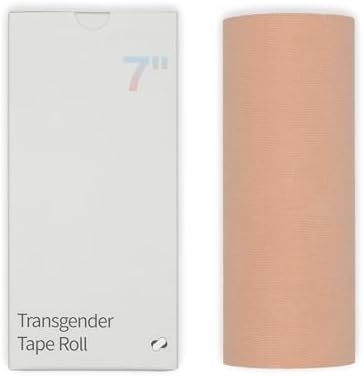 Transgender Tape 7", FTM Binder for Chest Binding, Tucking, Extra Wide Kinesiology Tape, 16.5 feet (Beige)