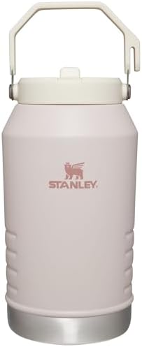 Stanley IceFlow Flip Straw Jug with Handle 96 oz| Twist On Lid and Flip Up Straw | Leak Resistant for Travel and Sports | Insulated Stainless Steel | BPA-Free | Rose Quartz