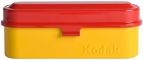 KODAK Film Case - for 5 Rolls of 35mm Films - Compact, Retro Steel Case to Sort and Safeguard Film Rolls (Red) (Film is not Included)