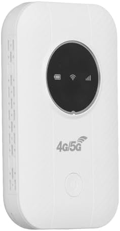 LTE 4G 5G Modem Router, 300Mbps Hotspot Up to 10 Devices, SIM Card Slot, 3650mAh Battery, Portable for Travel, Business Trip