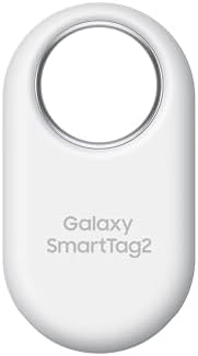 Samsung Galaxy SmartTag2, Bluetooth Tracker, Smart Tag Tracking Device, Item Finder for Keys, Wallet, Luggage, Pets, Use w/ Phones and Tablets Android 11 or Later, 2023, 1 Pack, White