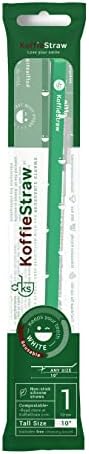 Reusable Straw with Stainless Steel Cleaning Brush | Long Lasting, Eco-Friendly & BPA-Free Standard Size Straw for Coffee, Tea, Milk, Cold and Hot Drink | (Green, 10")