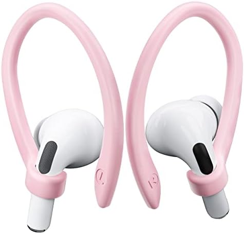 2 Pairs AirPods Ear Hooks for AirPods Pro 2, AirPods Pro, AirPods 4, 3, 2 & 1, Upgraded Anti Slip Sports Clip Hooks for AirPods 1, 2, 3, 4,Pro and Pro 2 – Pink