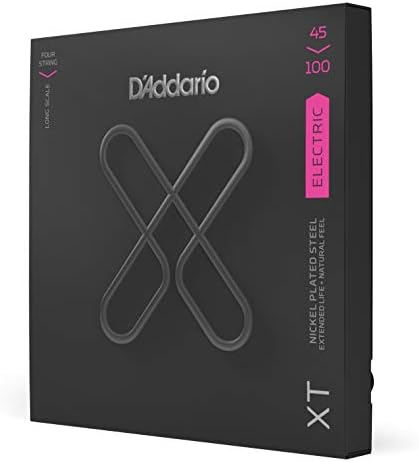 D'Addario XT Coated Bass Strings - Electric Bass Guitar Strings - 4-String, Regular Light, 45-100