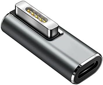 Magnetic USB C Female to Mag-Safe 2 T Tip Male Adapter 100W PD Power Charger Type-C Converter Connector Support for MacBook Pro Air 2013 2014 2015 MD223 A1465 A1466