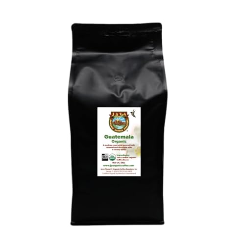 Java Planet Low Acid Coffee, Organic Guatemala Single Origin: Whole Bean Medium Roast - Smooth Full Flavored Coffee Bean, Smithsonian Bird Friendly 5LB Bag