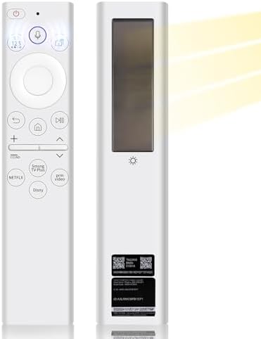 Voice BN59-01391A Frame tv Remote for Samsung tv Remote Replacement with Rechargeable Solar Cell and 4 Shortcut Buttons for Samsung Smart TVs Neo LED 4K 8k Ultra HD 2021-2023