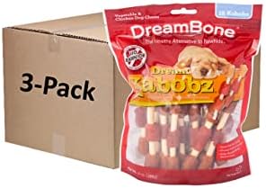 DreamBone Dream Kabobz, Rawhide-Free Chews for Dogs, 54 Count (3 Packs of 18 Count)