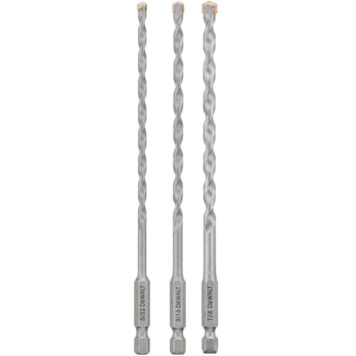 DEWALT DWA5103 Impact Ready Masonry Bit Set, 3 Piece