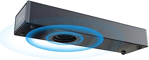2.1 CH Sound Bar with Built-in Subwoofer, Small Soundbar for TV, PC, Gaming, Mini TV Speaker with Bluetooth/HDMI ARC/Optical/AUX/USB Connections