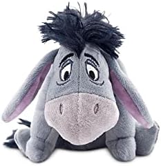Disney Store Official Mini Bean Bag Plushies - Eeyore - Cute Stuffed Animal with Detailed Sculpting, Embroidered Features, Bean Bag Bottom Plush Toys for Kids