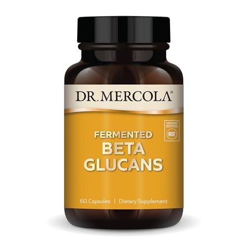 Dr. Mercola Fermented Beta Glucans, 30 Servings (60 Capsules), Dietary Supplement, Immune Support, Non-GMO, NSF Contents Certified