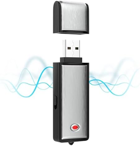 16G Voice Recorder, Digital Audio Recorder with 550 Hours Recording Capacity Noise Reduction USB Recording Device Rechargeable Voice Recorder for Lecture,Interview,Meeting Class