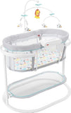 Fisher-Price Baby Bedside Sleeper Soothing Motions Bassinet With Lights Music Vibrations & Overhead Mobile, Windmill