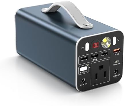 150W Portable Power Station, 42000mAh/155Wh Power Bank with AC Outlet, Dual Way 65W PD/USB-C Port, Laptop Charger Battery Backup for Outdoor Camping Home Emergency Outage