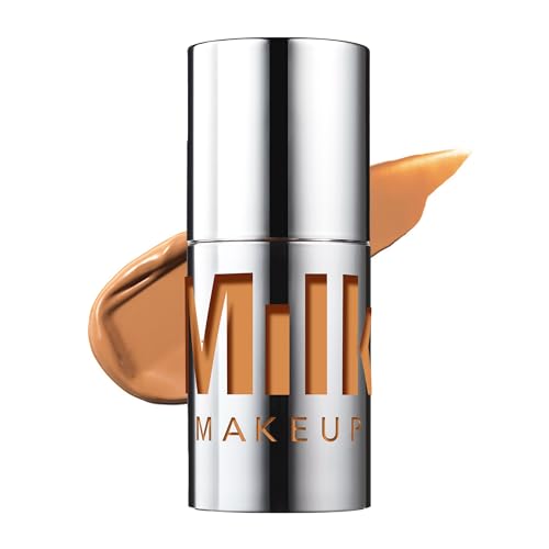 Milk Makeup Future Fluid All Over Cream Concealer, 18W (Tan with Warm Undertones) - 0.28 fl oz - Medium-to-Full Coverage - Up to 12-Hour Wear - Crease-Proof Finish - Vegan, Cruelty Free