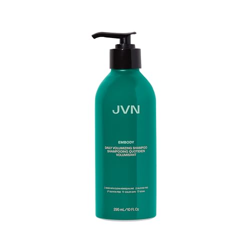 JVN Embody Volumizing Shampoo, Clean, Volume-Boosting Shampoo for All Hair Types, Clarifying, Adds Fullness and Restores Shine, Sulfate-Free, 10 Fluid Ounces