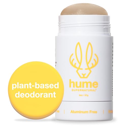 Hume Supernatural Aluminum Free Deodorant for Women & Men - Safe for Sensitive Skin - Probiotic, Plant-Based, Baking Soda Free, Aloe, & Cactus Flower, Anti Sweat, Stain & Odor - Coconut Coast 1-Pack