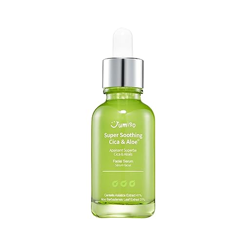 JUMISO Super Soothing Cica & Aloe Facial Serum, Moisturizing, Calming & Revitalizing, Korean Skincare, Vegan Cica Serum, Aloe Serum, 1.01 fl.oz