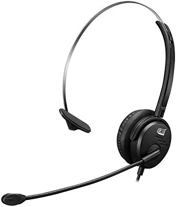 Adesso Xtream P1 Single-Sided USB Wired Headset with Adjustable Noise Canceling Microphone, Black