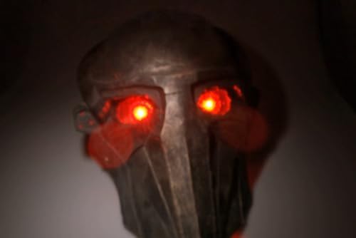 2 Pcs Red Eye Superhero Halloween Glowing LED Light Kit, RGB Helmet Decoration for Cosplay Mask Light Eyes DIY Projects Soft Light Beads Battery Not Included