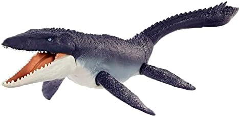 Mattel Jurassic World: Dominion Mosasaurus Dinosaur Action Figure 29 inches Long, Movable Joints, Physical & Digital Play, Toy Ages 4 Years & Older