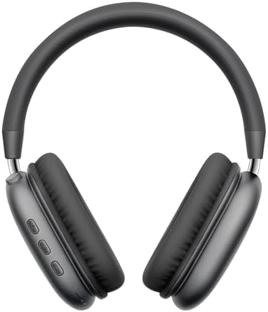 Wireless Headphones Over-Ear Bluetooth Adjustable 42 Hours of Listening Time Volume Control, Fitting in Gaming/Running/Sports Headphones for iPhone/Android/Samsung -Space Grey