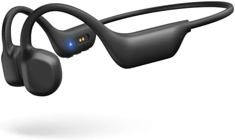 Bone Conduction Headphones Bluetooth 5.3 Open Ear Headphones with Mic, 7H Playtime Wireless Headphones, IPX5 Sweatproof Lightweight Sports Headset for Running, Cycling, Walking