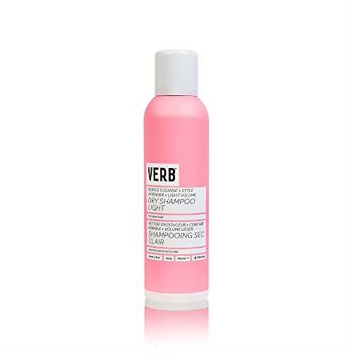VERB Dry Shampoo Light - Gentle Cleanse, Style Extender & Light Volume - Refreshing Dry Shampoo Spray Removes Oil & Adds Volume - Vegan Dry Shampoo for Light Tones With No Harmful Sulfates, 5 oz