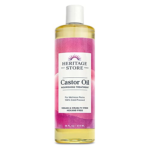 Heritage Store Pure Castor Oil, Cold Pressed, 16oz