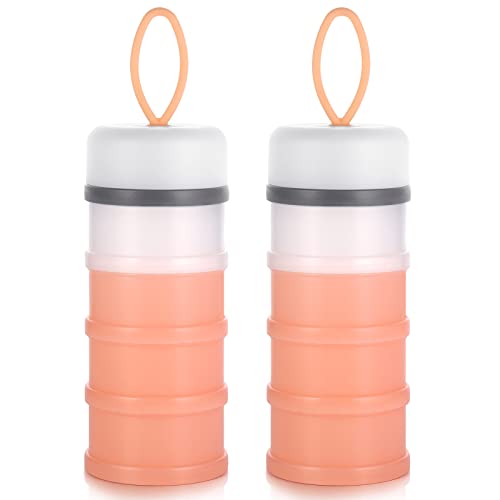 Accmor 2 Pack Baby Formula Dispenser On The Go, Stackable Formula Dispenser Formula Container to Go, Non-Spill Portable Milk Powder Kids Snack Storage Container, BPA Free