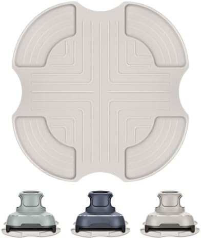 Silicone Heat-Resistant Mats for Ninja Crispi Glass Air Fryer | Reusable Fireproof Heat Resistance Hot Pads | Anti-Slip Kitchen Countertop Potholders | Compatible with Ninja Airfryer FN101ST, Khaki