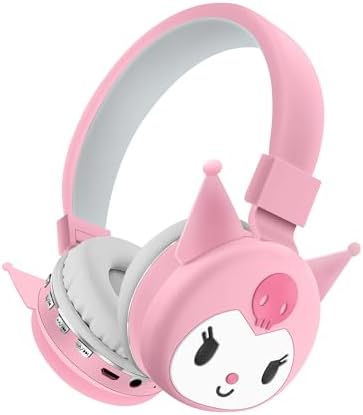 Kids Bluetooth Headphones,Over Ears Headphones for Kids ,Cute Noise Cancelling Toddler Headphones Wireless with Microphone/TF Card,Children's Headset for Teens/Boys/Girls/School/Phones/Tablet (PINK)