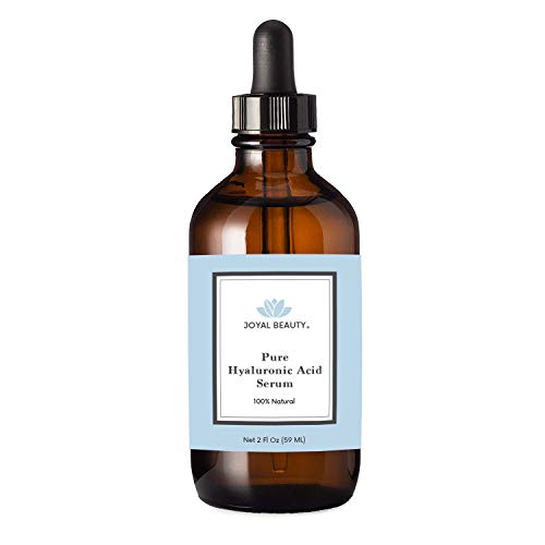 JOYAL BEAUTY Hyaluronic Acid Serum for Face Lips Eyes. 100% Pure Anti-Aging Serum for Skin Care. 2 Types of Hyaluronic Acid with High & Low Molecular Weight to Maximize Absorption and Hydration